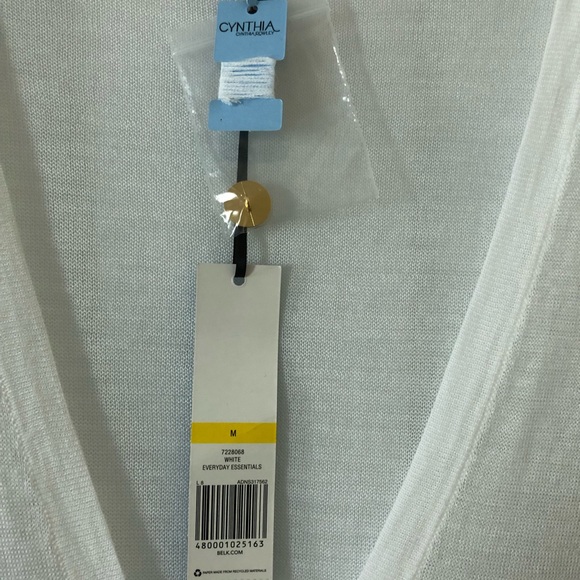 Cynthia Rowley White Everyday Essential Cardigan M - Picture 5 of 6
